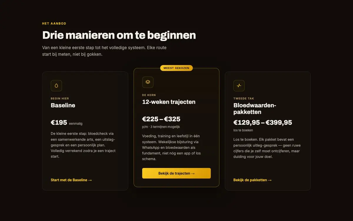 Ontwerp in Claude Design, blok Het aanbod