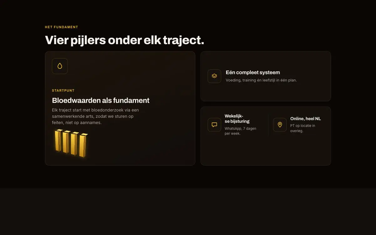 Blok Vier pijlers op rperformancecoach.nl