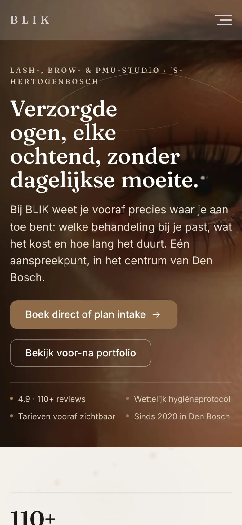 De homepage van BLIK op 21 juli: dezelfde donkere kop, nu in een letter met schreven